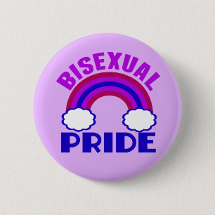 Badge Rond 5 Cm Arc-en-ciel bisexuel de pourpre de fierté
