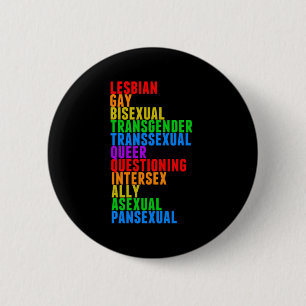 Badge Rond 5 Cm Arc-en-ciel de gay pride de LGBTQQIAAP