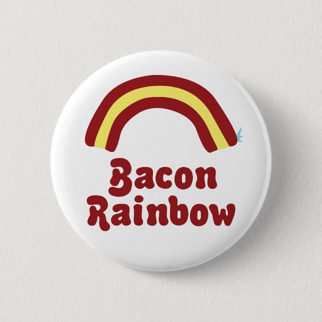 Badge Rond 5 Cm Arc-en-ciel de lard (Devant)