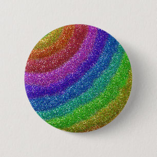Badge Rond 5 Cm Arc-en-ciel de parties scintillantes