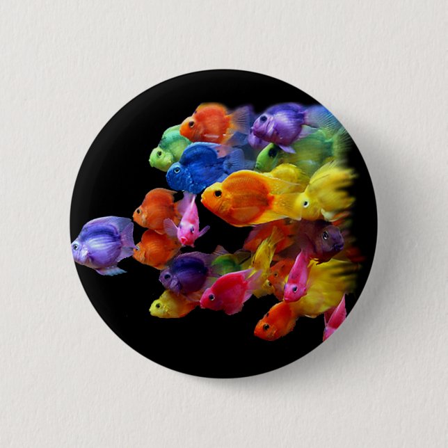 Badge Rond 5 Cm Arc-en-ciel de scare (Devant)