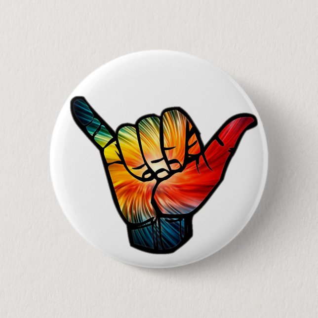 Badge Rond 5 Cm Arc-en-ciel de Shaka (Devant)