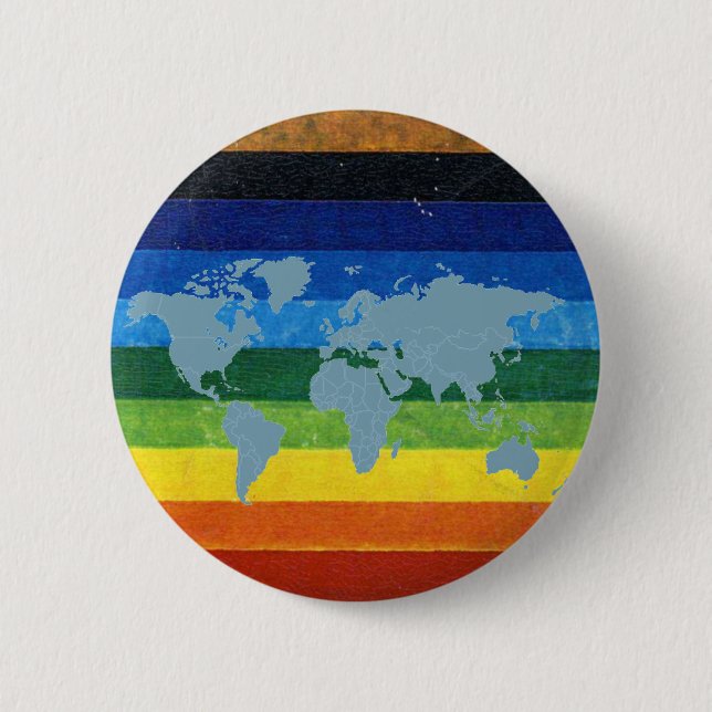 Badge Rond 5 Cm arc-en-ciel de simbol de paix (Devant)