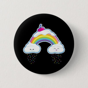 Badge Rond 5 Cm Arc-en-ciel de sucrerie