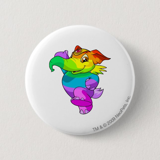 Badge Rond 5 Cm Arc-en-ciel d'Elephante (Devant)