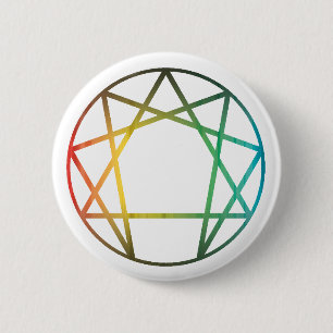 Badge Rond 5 Cm Arc-en-ciel d'Enneagram