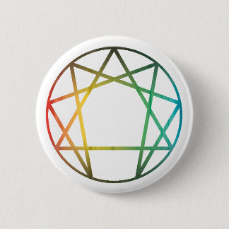 Badge Rond 5 Cm Arc-en-ciel d'Enneagram