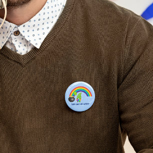 Badge Rond 5 Cm Arc-en-ciel Gnome Pot de Jour de la Saint Patrick