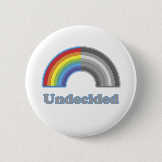 Badge Rond 5 Cm Arc-en-ciel irrésolu (Devant)