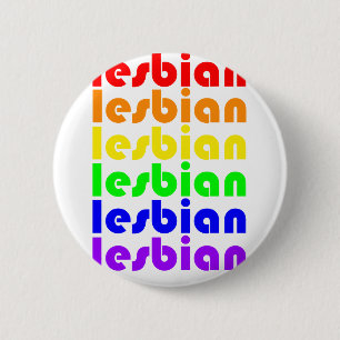 Badge Rond 5 Cm Arc-en-ciel lesbien