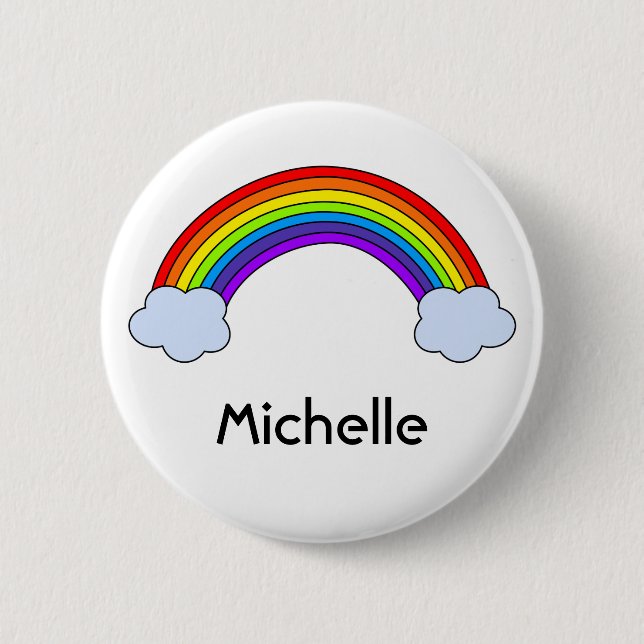 Badge Rond 5 Cm Arc-en-ciel personnalisé (Devant)