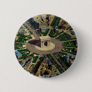 Badge Rond 5 Cm Arc vintage de Triomphe Paris