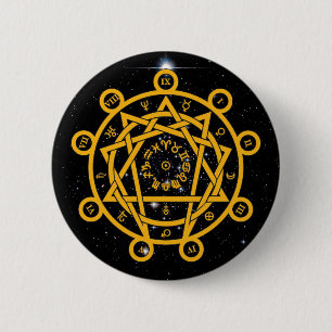 Badge Rond 5 Cm Arcane Enneagram
