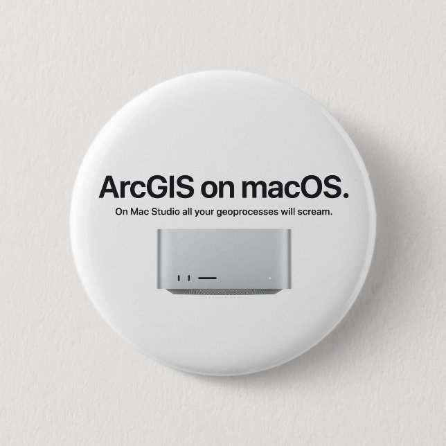 Badge Rond 5 Cm ArcGIS sur macOS (Devant)
