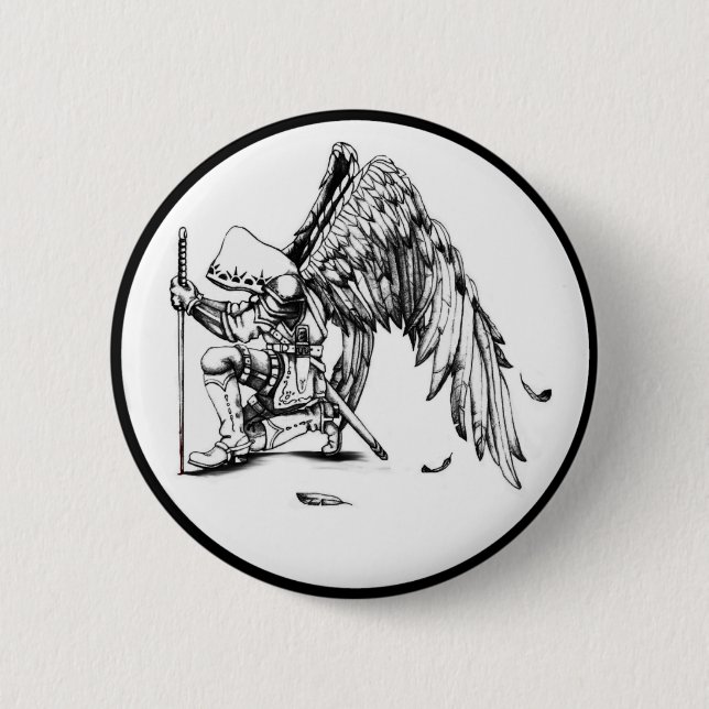 Badge Rond 5 Cm ArchAngel guerrier (Devant)