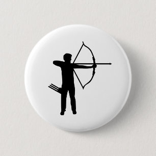 Badge Rond 5 Cm Archer de tir à l'arc