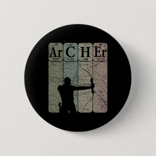 Badge Rond 5 Cm Archer Tableau Périodique Eléments Chasse De Bow T