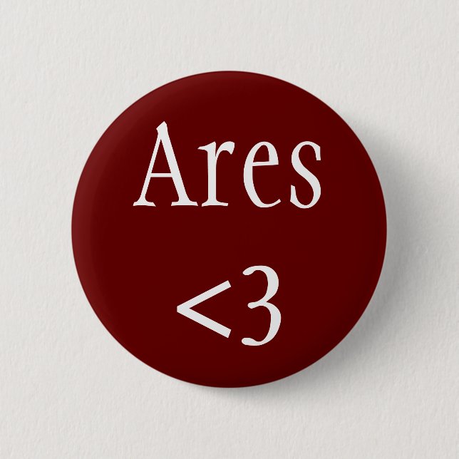 Badge Rond 5 Cm Ares <3 - Dieu grec de la guerre (Devant)