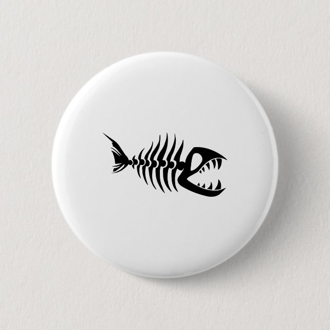 Badge Rond 5 Cm Arêtes de poisson  (Devant)