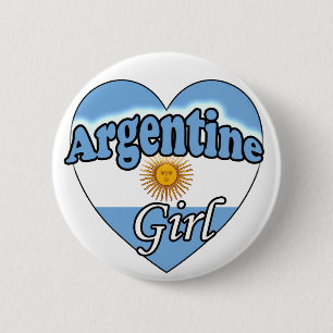 Badge Rond 5 Cm Argentine Girl