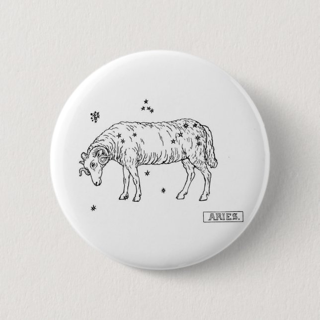 Badge Rond 5 Cm Aries (Devant)