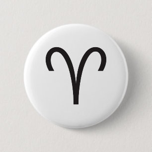 BADGE ROND 5 CM ARIES, SYMBOLE HOROSCOPE