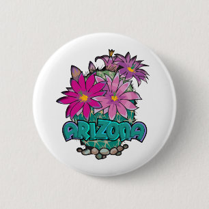 Badge Rond 5 Cm Arizona Cactus Blooms