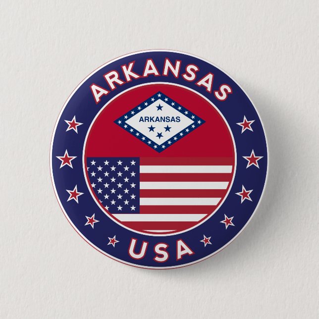 Badge Rond 5 Cm Arkansas (Devant)