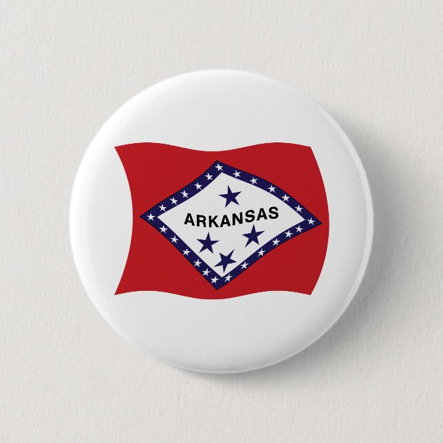 Badge Rond 5 Cm Arkansas Flag Button (Devant)