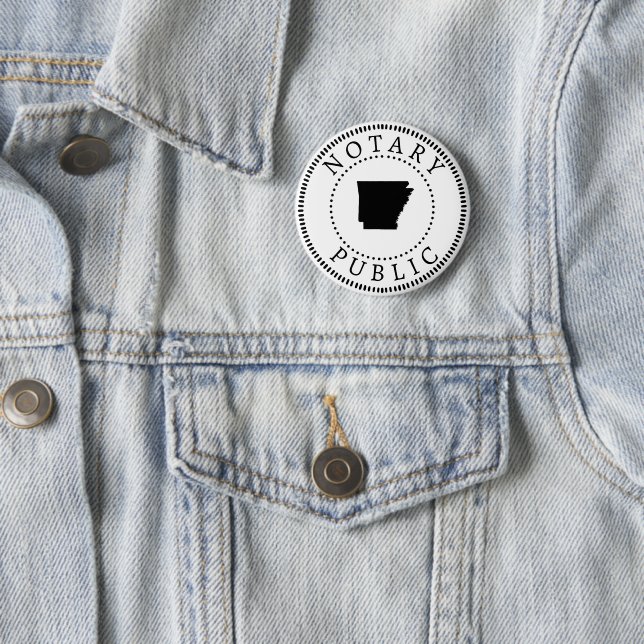 Badge Rond 5 Cm Arkansas Notaire Public (En situation)