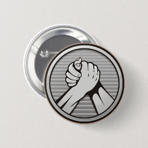 Badge Rond 5 Cm Arm wrestling Silver