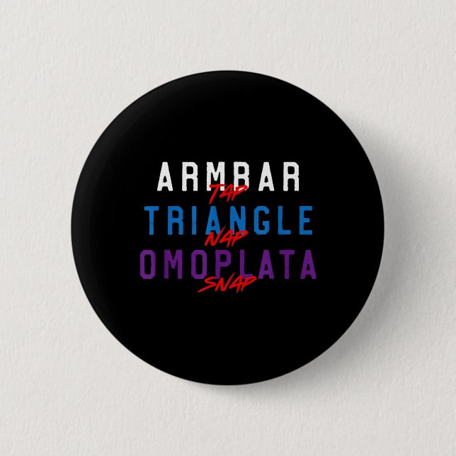Badge Rond 5 Cm Armbar Triangle Omoplata Jiu Jitsu MMA (Devant)