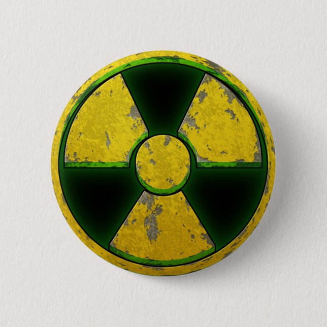 Badge Rond 5 Cm Arme nucléaire jaune (Devant)