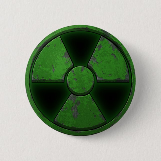 Badge Rond 5 Cm Arme nucléaire verte (Devant)
