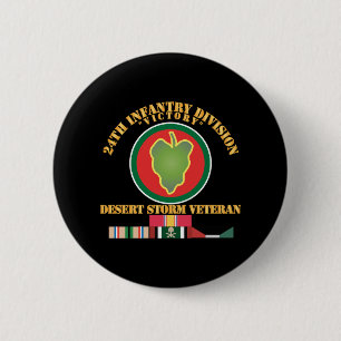 Badge Rond 5 Cm Armée - 24e Division d'infanterie - Tempête du dés