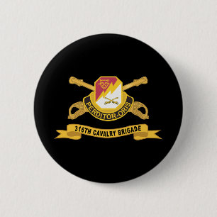 Badge Rond 5 Cm Armée - 316e brigade de cavalerie - DUI w Br - Rub