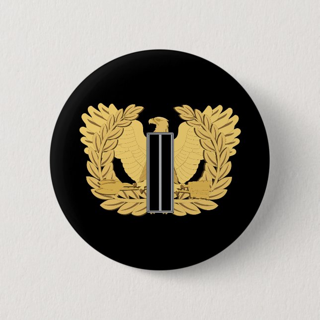 Badge Rond 5 Cm Armée - Adjudant-chef - W06 - Appartement - Aigle (Devant)