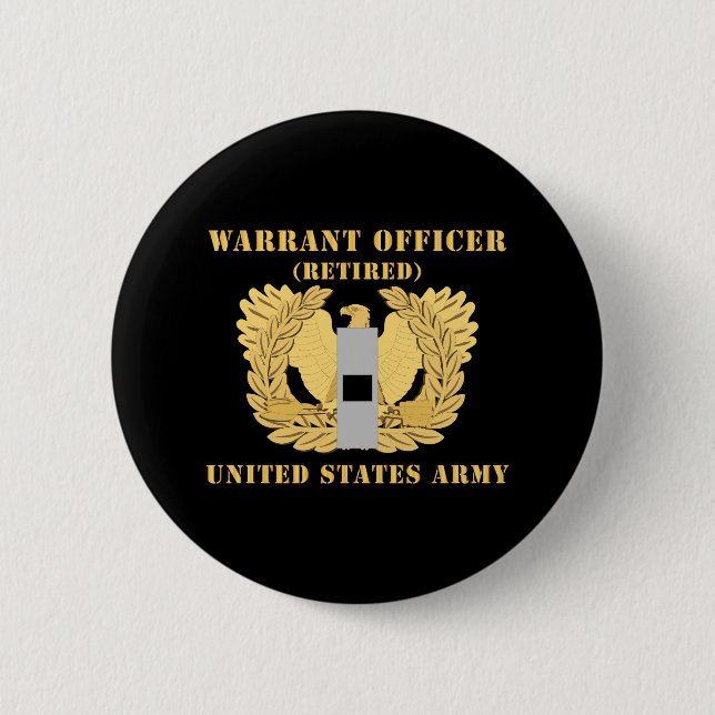Badge Rond 5 Cm Armée - Adjudant - W01 - Retraité - Appartement -  (Devant)