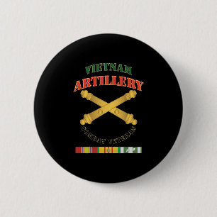 Badge Rond 5 Cm Armée - Artillerie - Vietnam - Vet de combat