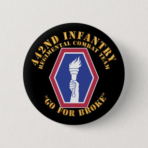 Badge Rond 5 Cm Armée de terre - 442e équipe de combat régimentair