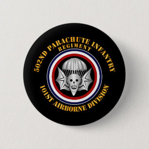 Badge Rond 5 Cm Armée de terre - 502e PIR - 101e division aéroport