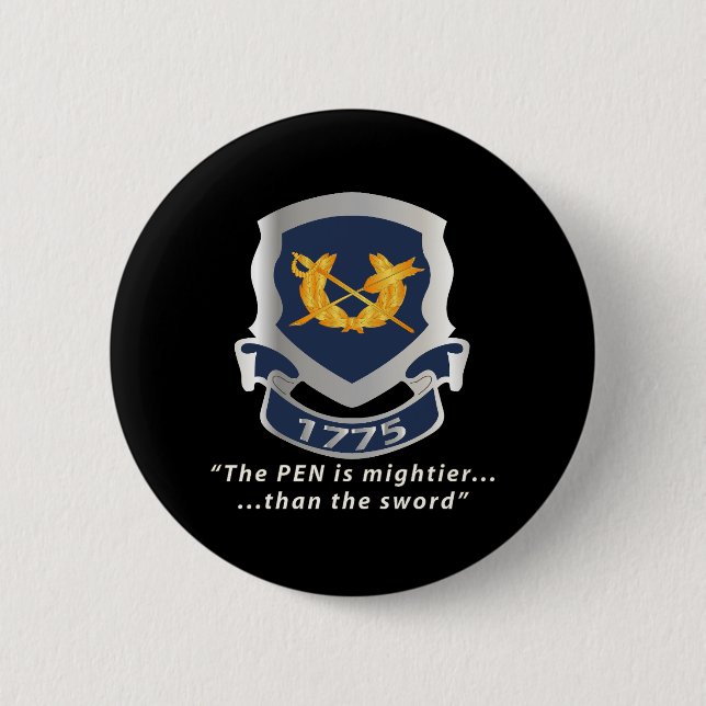 Badge Rond 5 Cm Armée - Jag Corps Crest - Pen is Mighter (Devant)