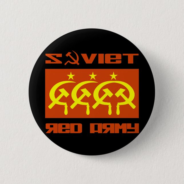 Badge Rond 5 Cm Armée rouge du Soviétique CCCP (Devant)