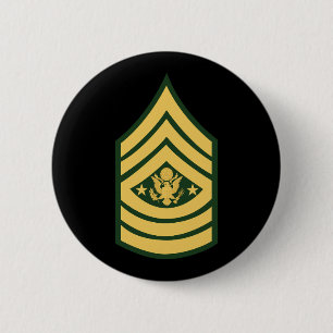 Badge Rond 5 Cm Armée - Sgt Major de l'Armée de terre E-9 (SMA)