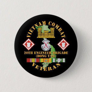 Badge Rond 5 Cm Armée - Vietnam Vétérinaire de combat avec 20e bri