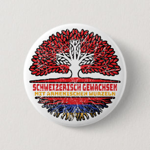 Badge Rond 5 Cm Armenien Armenisch Schweizer Schweiz Baum Wurzel