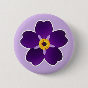 Badge Rond 5 Cm Arménien Oubliez-moi pas Flower Button