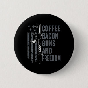 Badge Rond 5 Cm Armes à café et ampoule; Liberté - Barbecue Grill