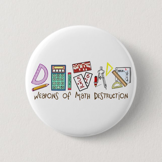 Badge Rond 5 Cm Armes de destruction de maths (Devant)