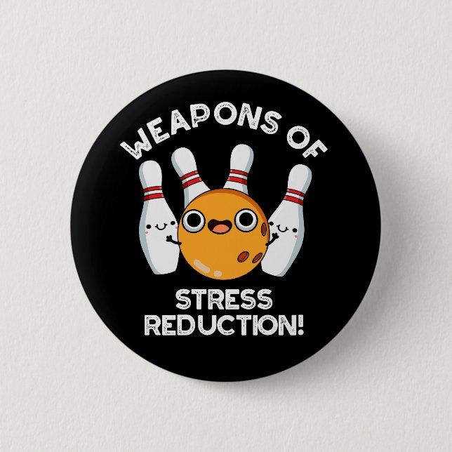 Badge Rond 5 Cm Armes De Réduction Du Stress Jeu De Bowling Dark B (Devant)
